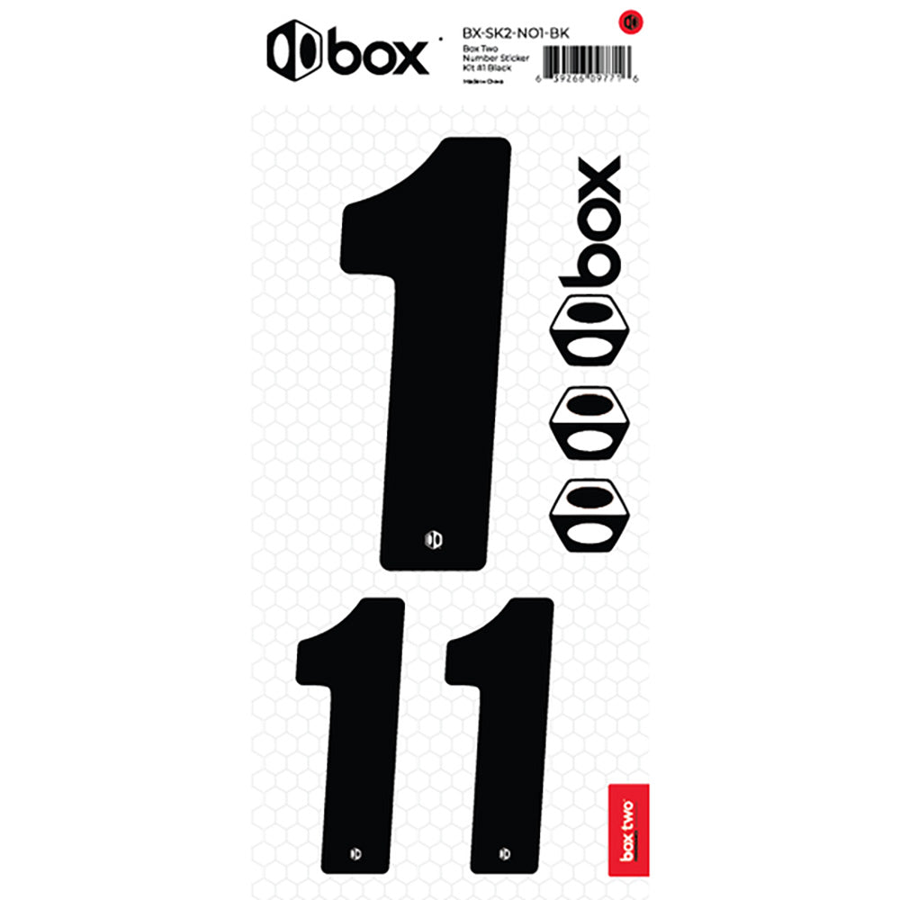 BOX BMX Two Number Sticker Kits - No1
