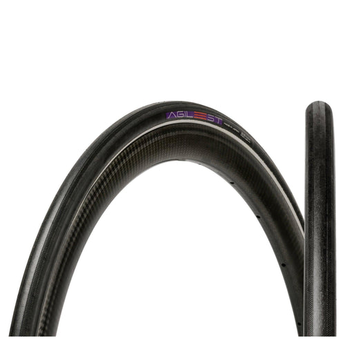 Panaracer Agilest Tu Tubular Road Tyre: Black/Black 700X25C