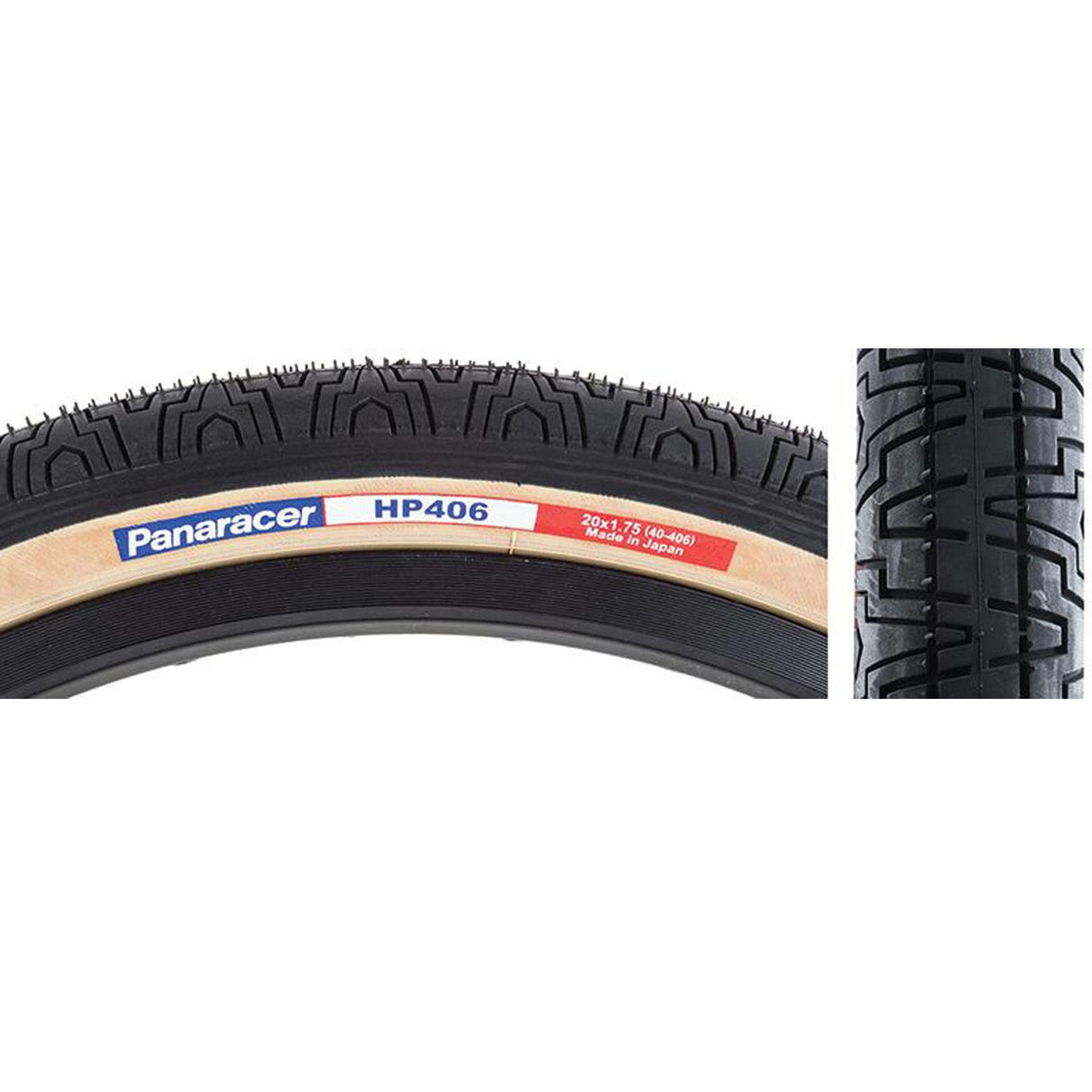 Panaracer Hp406 Bmx Tyre: Black/Amber 20X1.75"