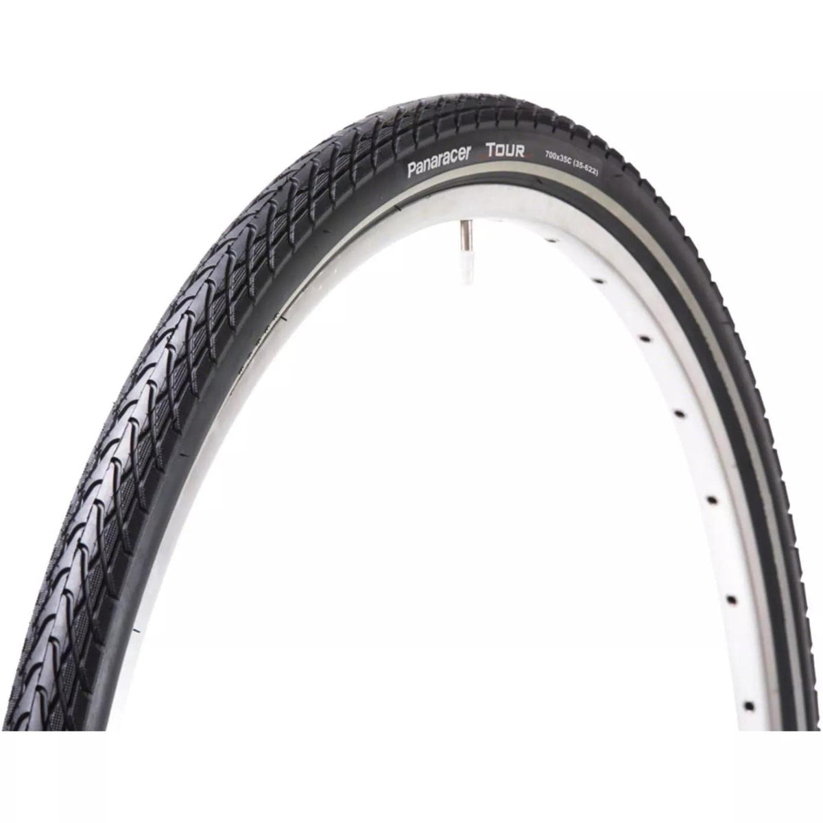 Panaracer Tour Reflective Wire Bead Tyre: BLACK 700X28C