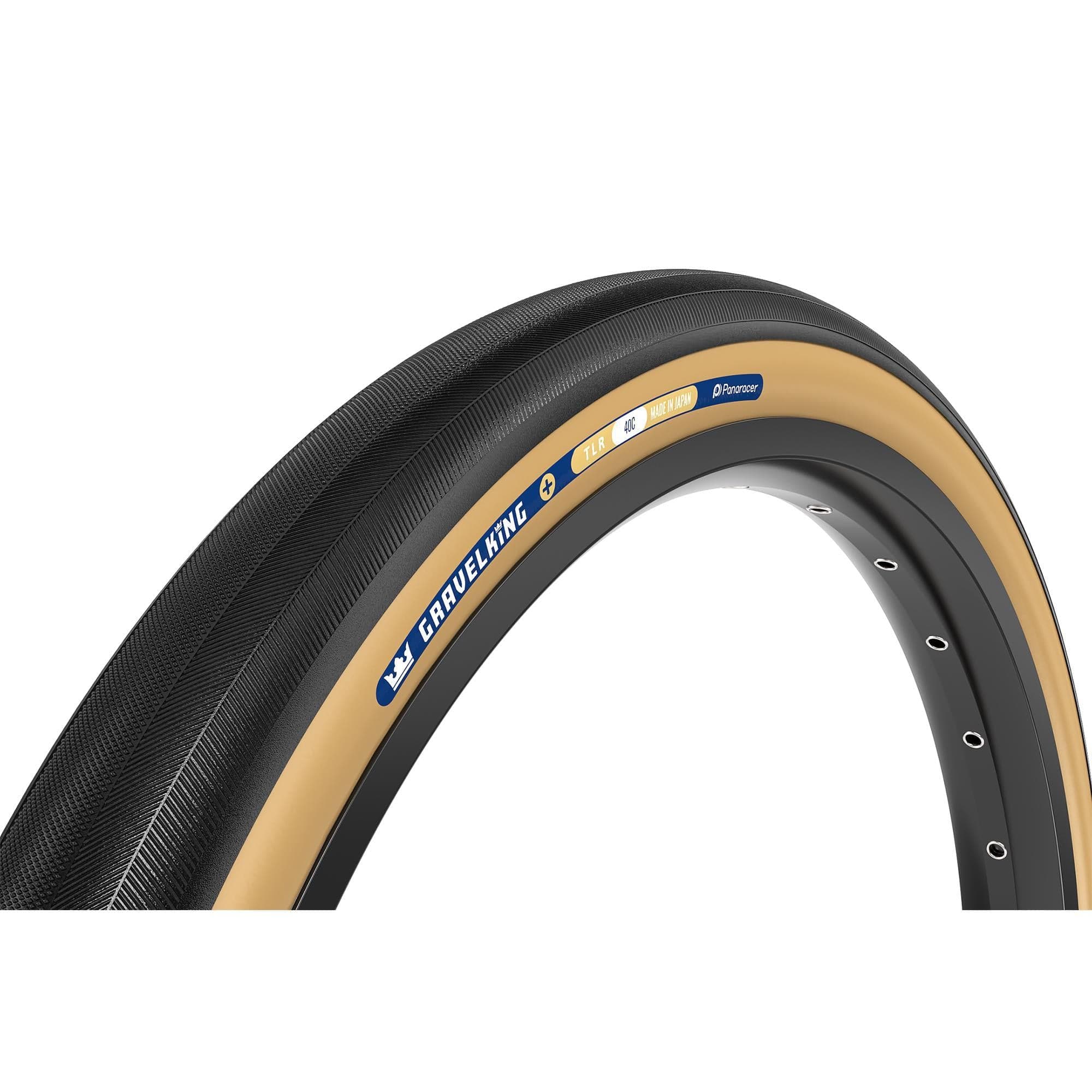 Panaracer TLR GravelKing Slick Plus TLR Gravel Tyre: BLACK/BROWN 700X45C