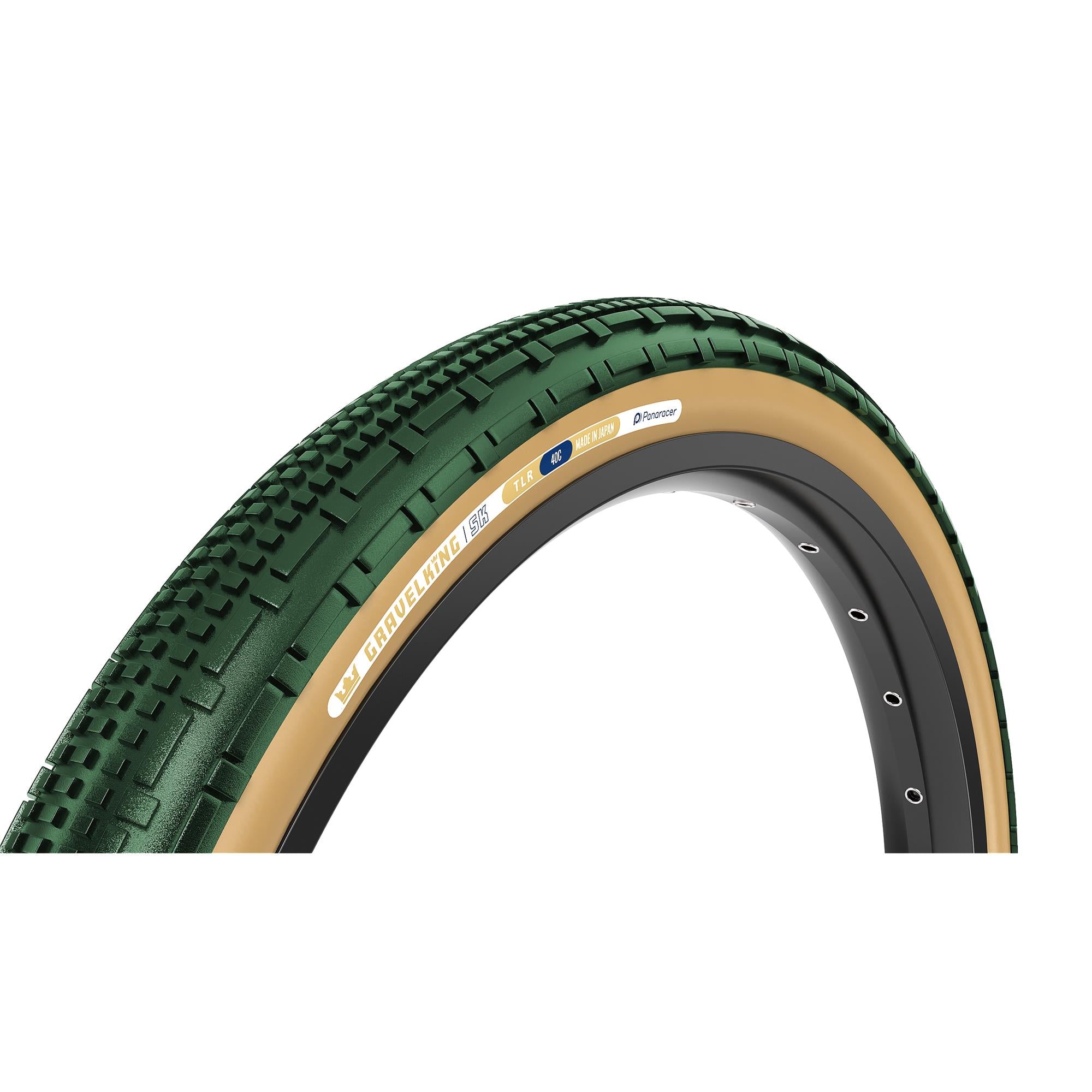 Panaracer GravelKing SK Colour Edition 2026 TLR Gravel Tyre: BRITISH RACING GREEN/BROWN 700X40C