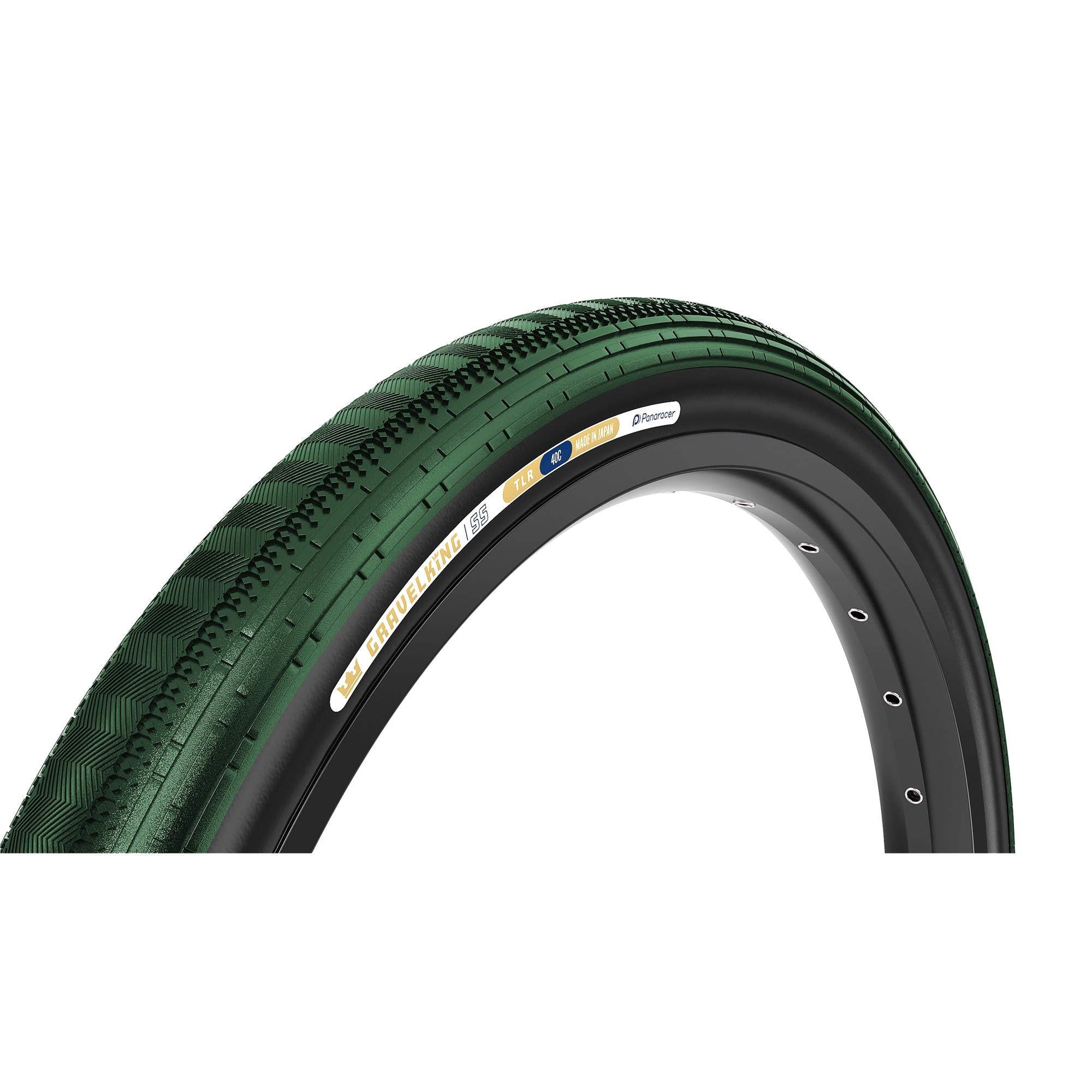 Panaracer GravelKing SS Colour Edition 2026 TLR Gravel Tyre: BRITISH RACING GREEN/BLACK 700X40C
