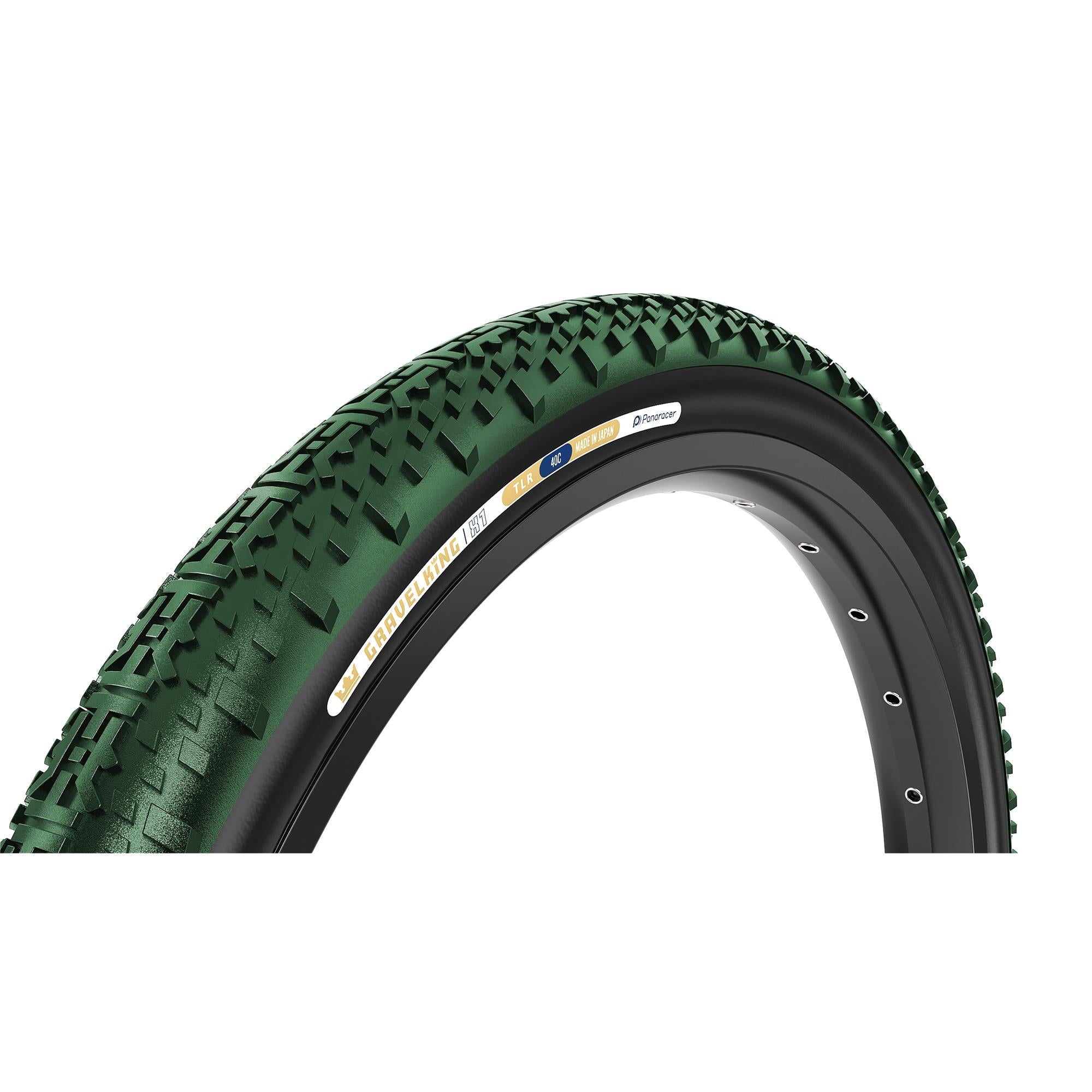 Panaracer GravelKing X1 Colour Edition 2026 TLR Gravel Tyre: BRITISH RACING GREEN/BLACK 700X40C