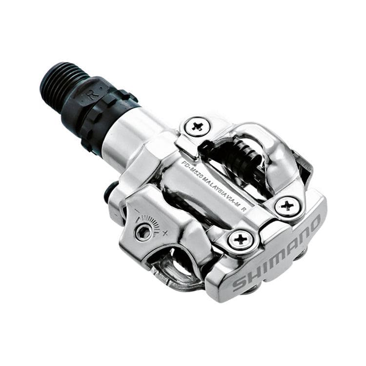 Load image into Gallery viewer, Shimano Deore PD-M520 SPD Pedals - MTB Two Sided Mechanism - Silver
