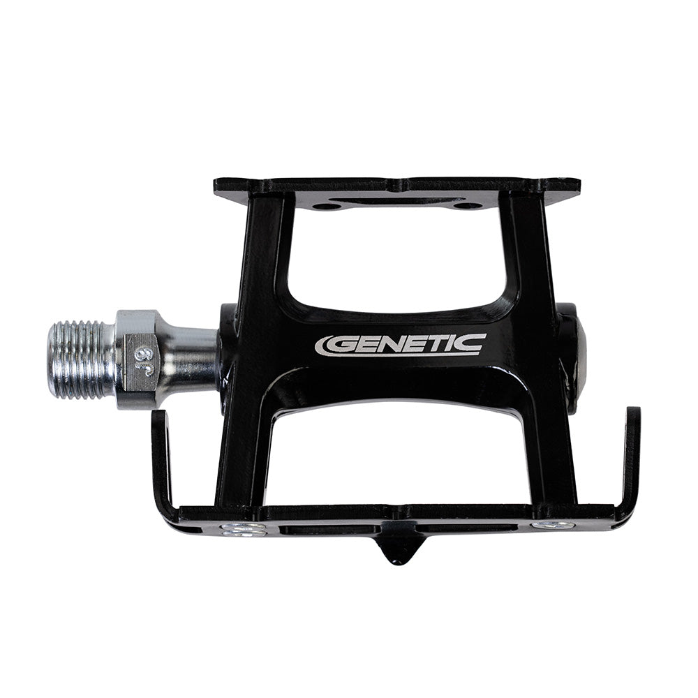 Genetic Pro Track Pedals Silver/Black 9/16"
