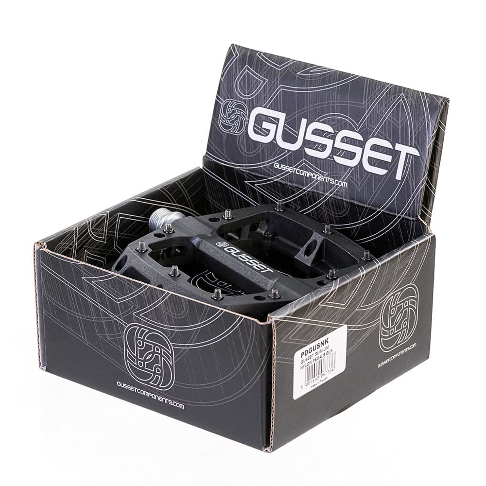 Gusset Components Slim Jim Nylon Pedals Black 9/16"