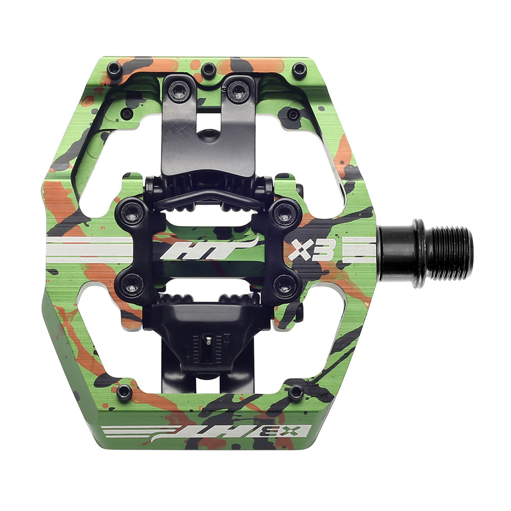 HT Components X-3 Clipless 9/16 Green Camo