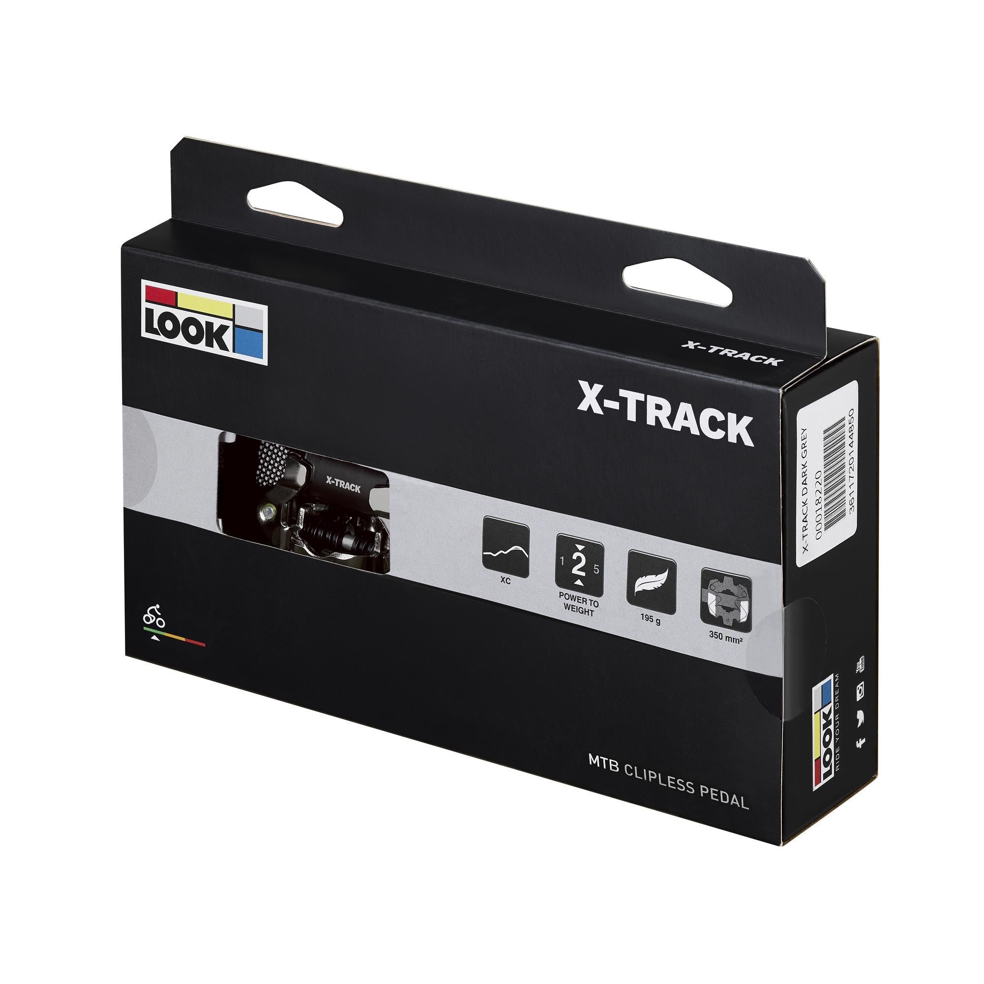 Look X-Track Race MTB Pedals: Black