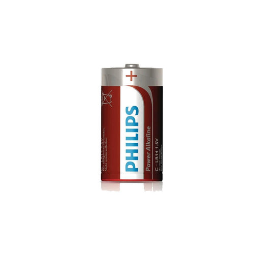 Philips Power Alkaline Battery Lr14 C Cell X2: