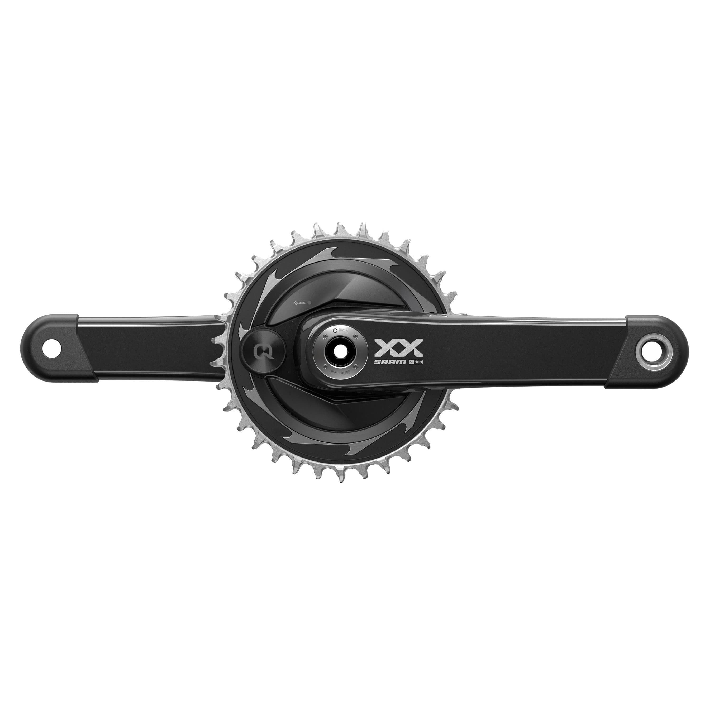 Sram Crankset Powermeter Xxsl Eagle Spider Q174 55Mm Chainline Dub Black 34T T-Type (Bb Not Included) 2022: Black 165Mm