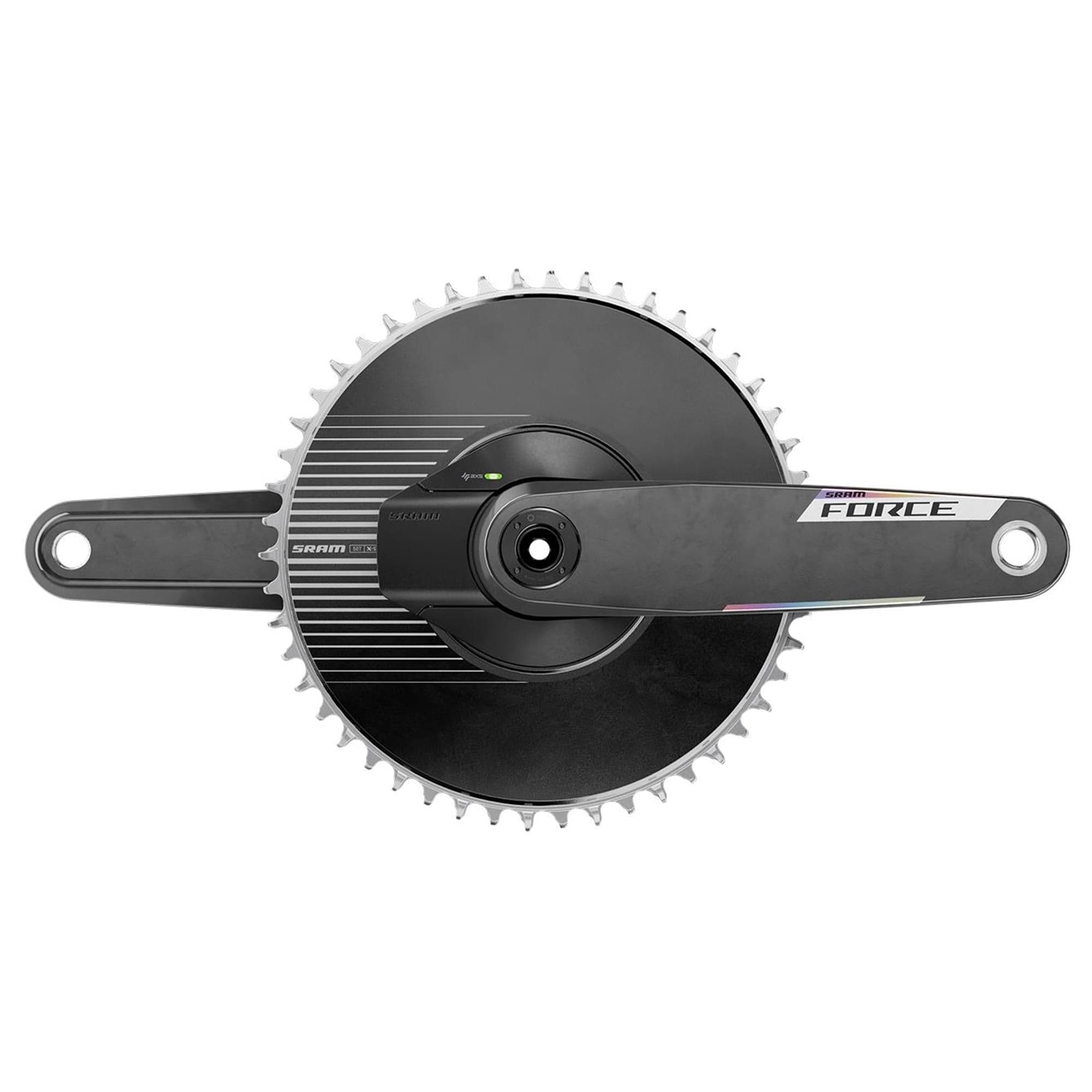 SRAM Crankset w/Power meter spider FORCE AXS 1x E1 DUB - Direct Mount 50T Aero (BB not included): BLACK 175MM