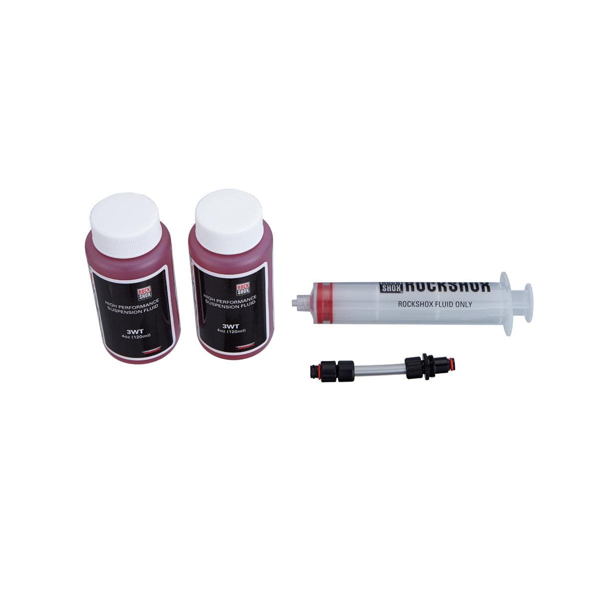 Rockshox Charger Damper Standard Bleed Kit (Includes 1 Syringe, Charger Bleed Fitting & 2X 120Ml 3Wt Fork Oil):