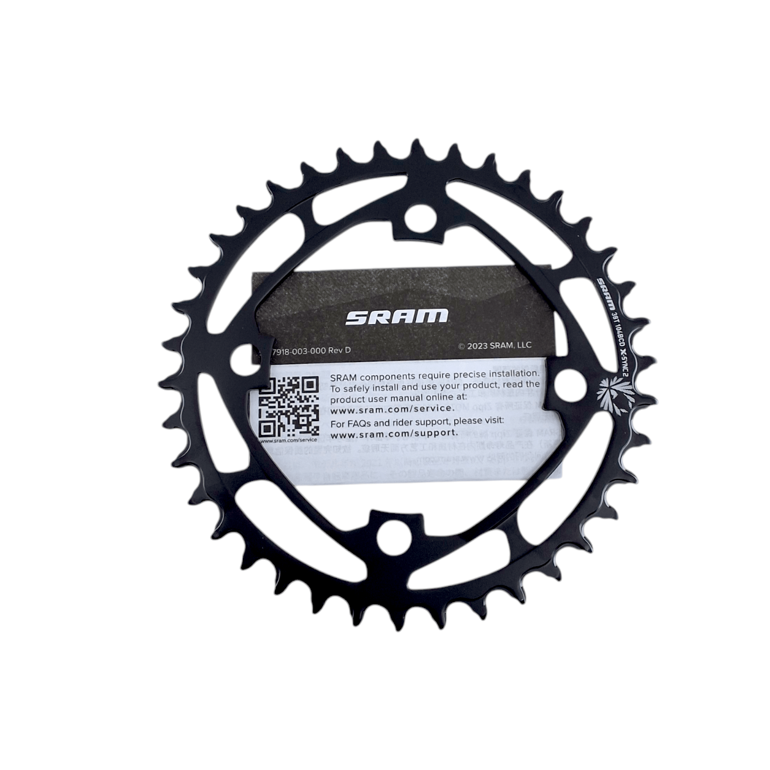 Sram Chain Ring X-Sync 2 38T 104 Bcd Steel Eagle Black: Black 38T