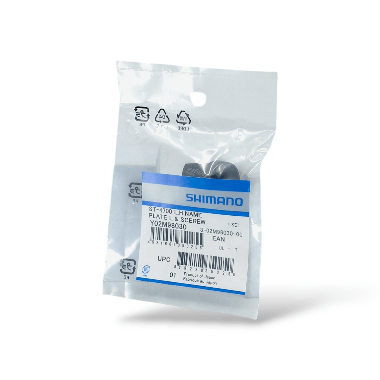 Shimano Spares ST-4700 left hand name plate and fixing screw