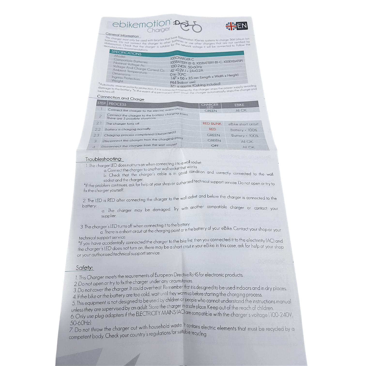 Mahle X35+ (Standard) Charger: