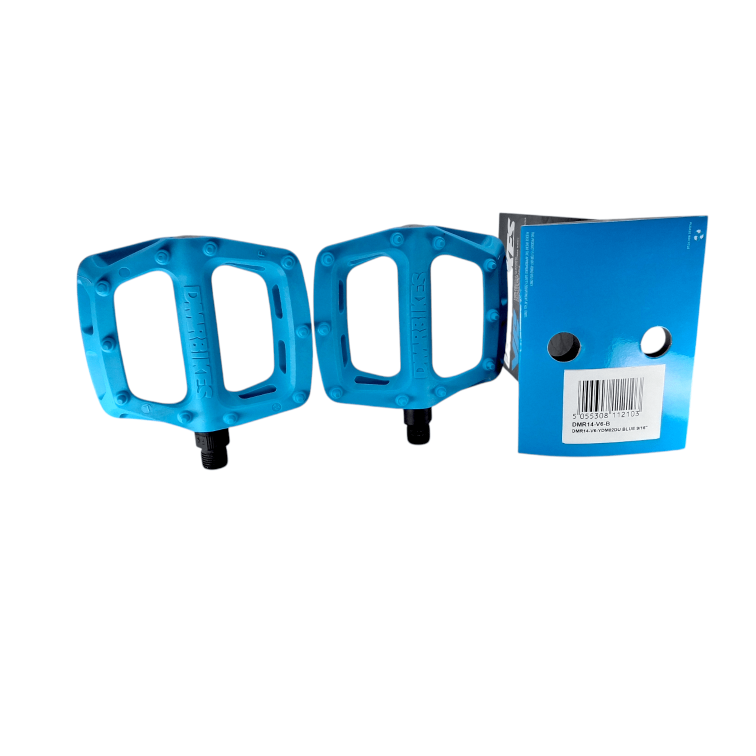 DMR V6 Nylon Mountain Biking Pedal - Cro-Mo Axle - Blue