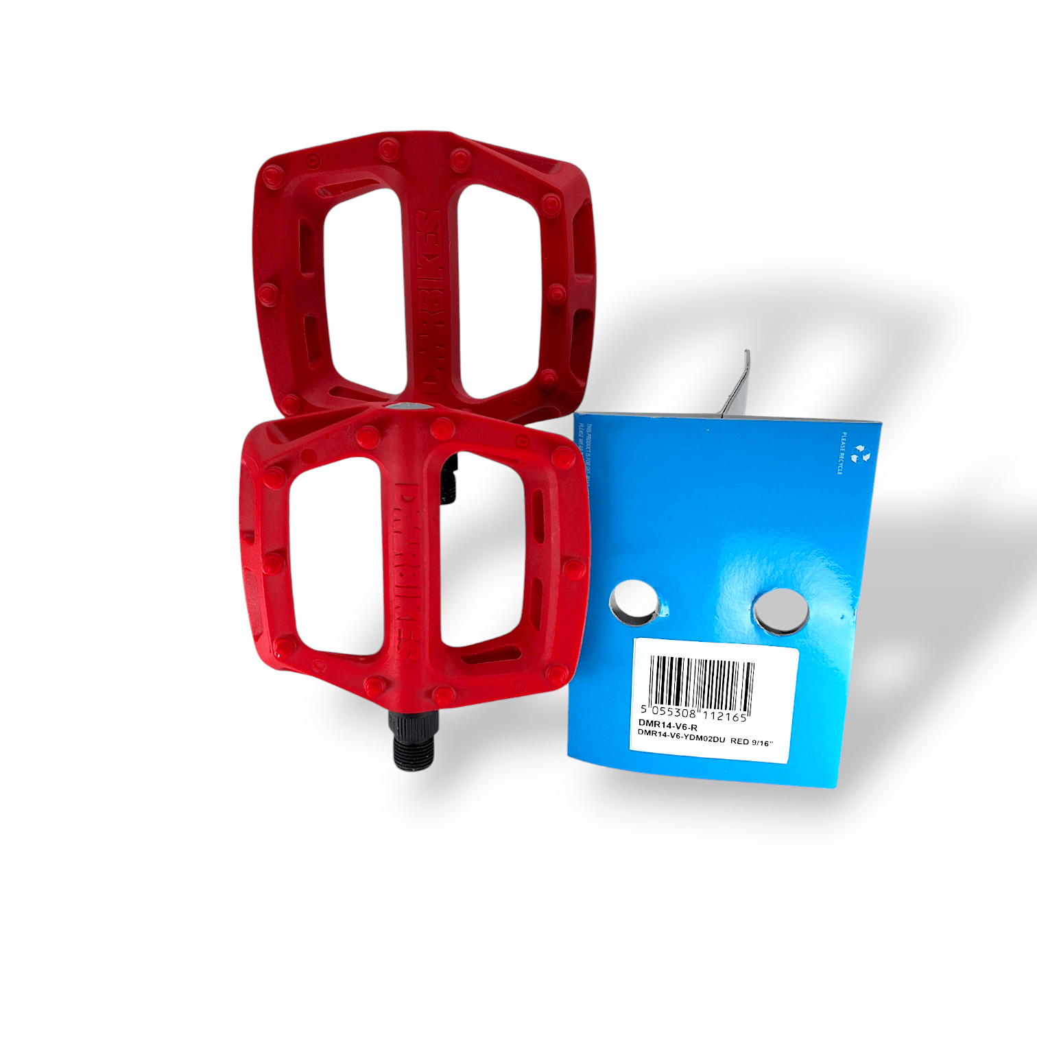 DMR V6 Nylon Mountain Biking Pedal - Cro-Mo Axle - Red