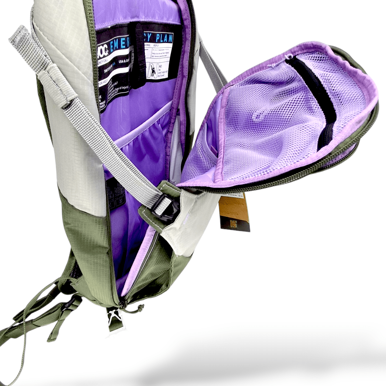 Evoc Ride Performance Backpack 8L 2022: Stone/Dark Olive One Size