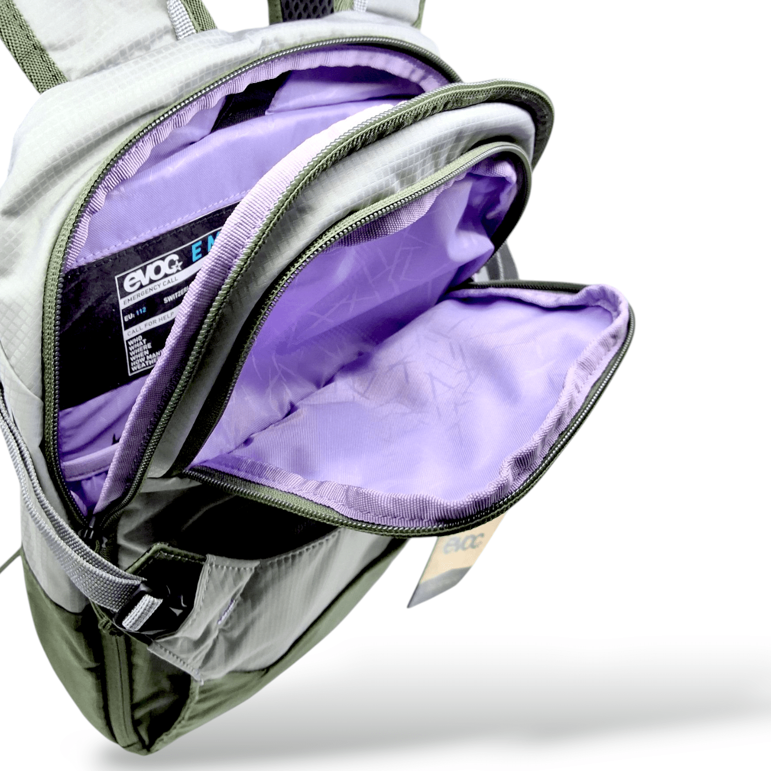 Evoc Ride Performance Backpack 8L 2022: Stone/Dark Olive One Size