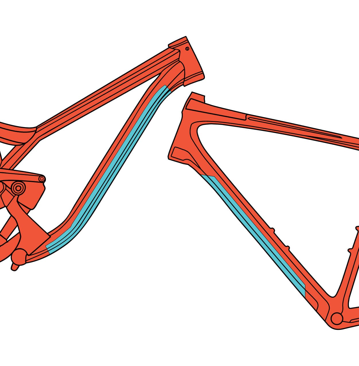 RideWrap Essential Protection Downtube Kit (Matte Clear)