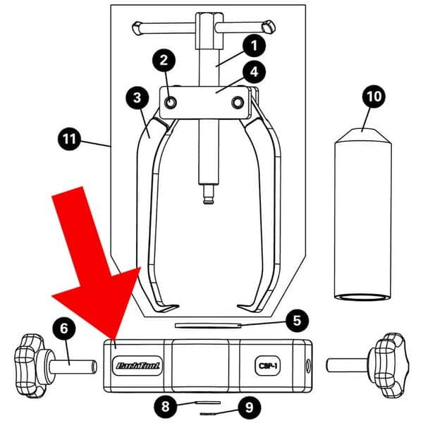 Park Tool 1195 - Puller Body CBP-3