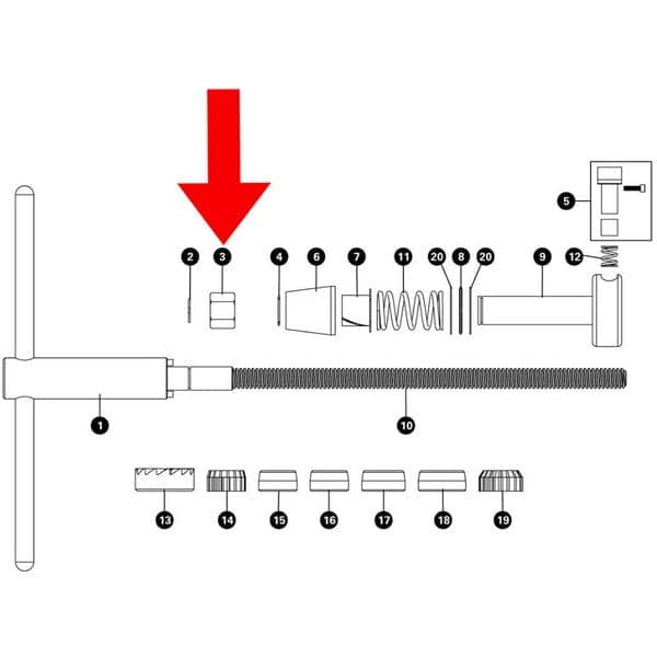 Park Tool 737 - Retaining nut for HTR-1