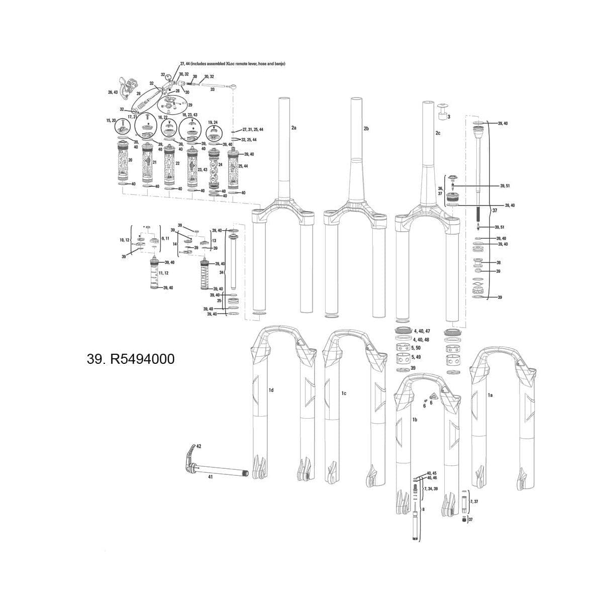 Rockshox Fork Service Kit - Dual Air, Sid A1/Reba A1: