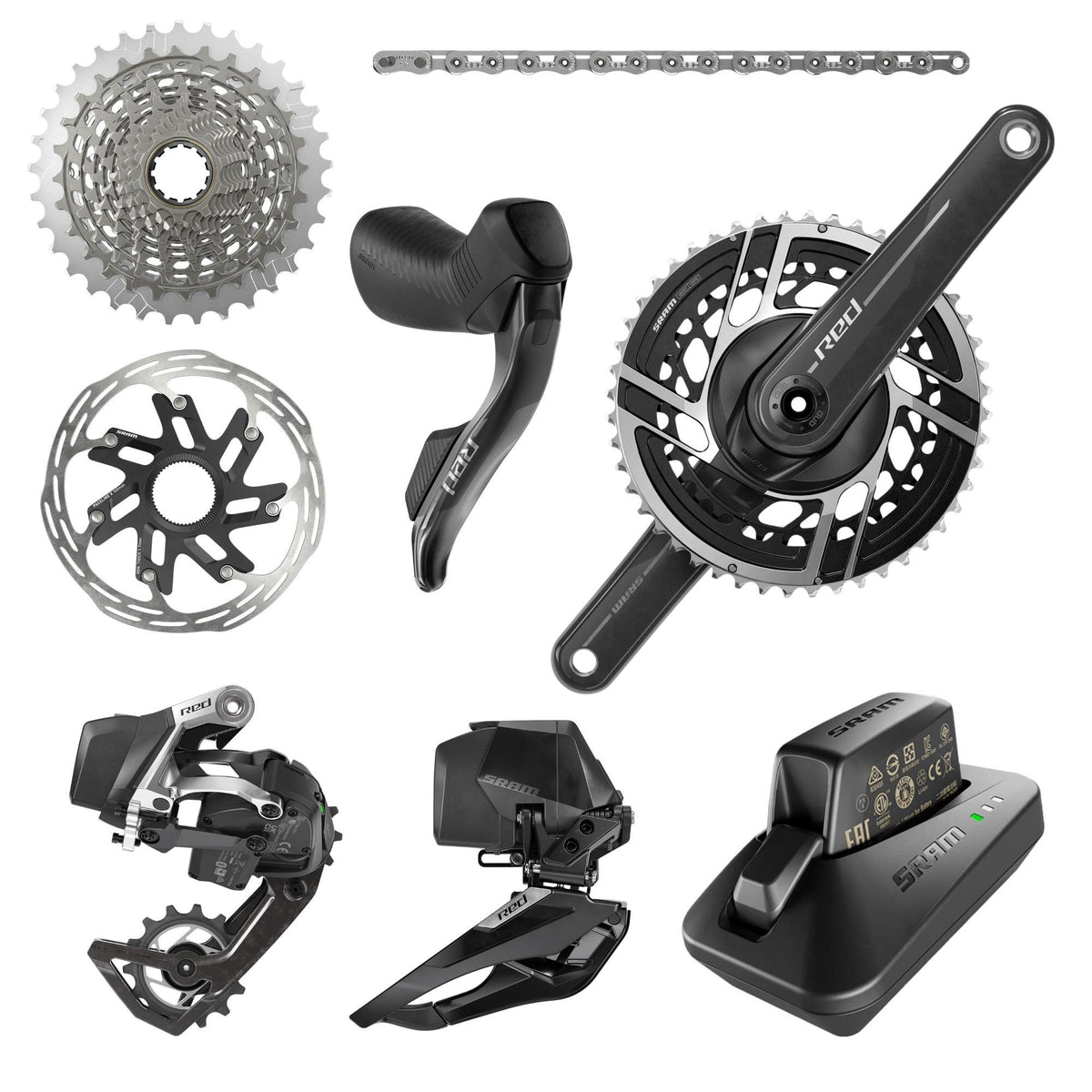 SRAM RED AXS E1 2X Powermeter groupset: 50/37T 10-36T 160MM