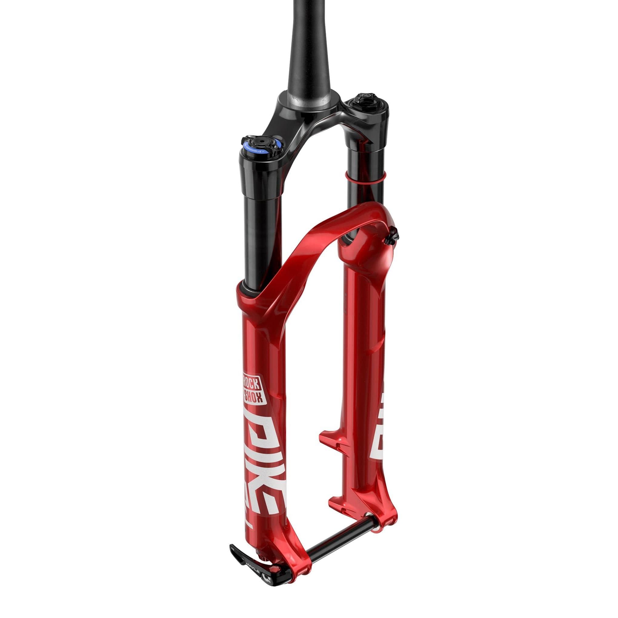 RockShox Fork Pike Dj - 26" 15X100 Solo Air, Crown Adjalum Str Tpr Disc (Includes 2 Btmtokens, Star Nut, Maxle Ult) A4: ELECTRIC RED 100MM