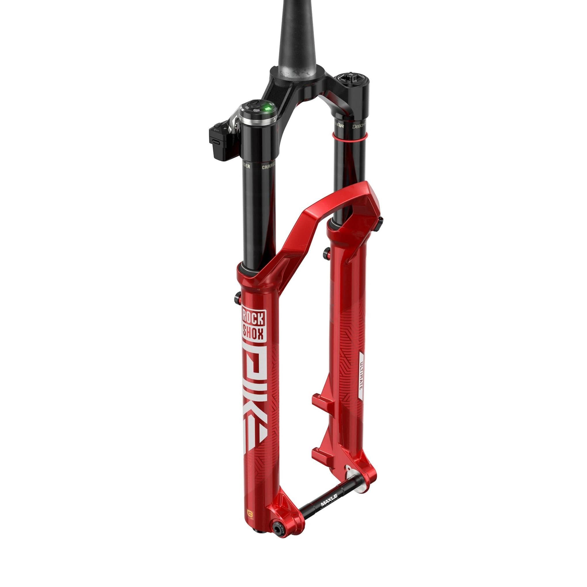 RockShox Fork Pike Ultimate Flight Attendant - 29" Boost™15X110 Tpr Smcrownod 44Offset Db+ (Bolt On Fender,2 Btm Tokens,Star Nut,Maxle Stealth,Battery,Charger) A3: ELECTRIC RED 140MM