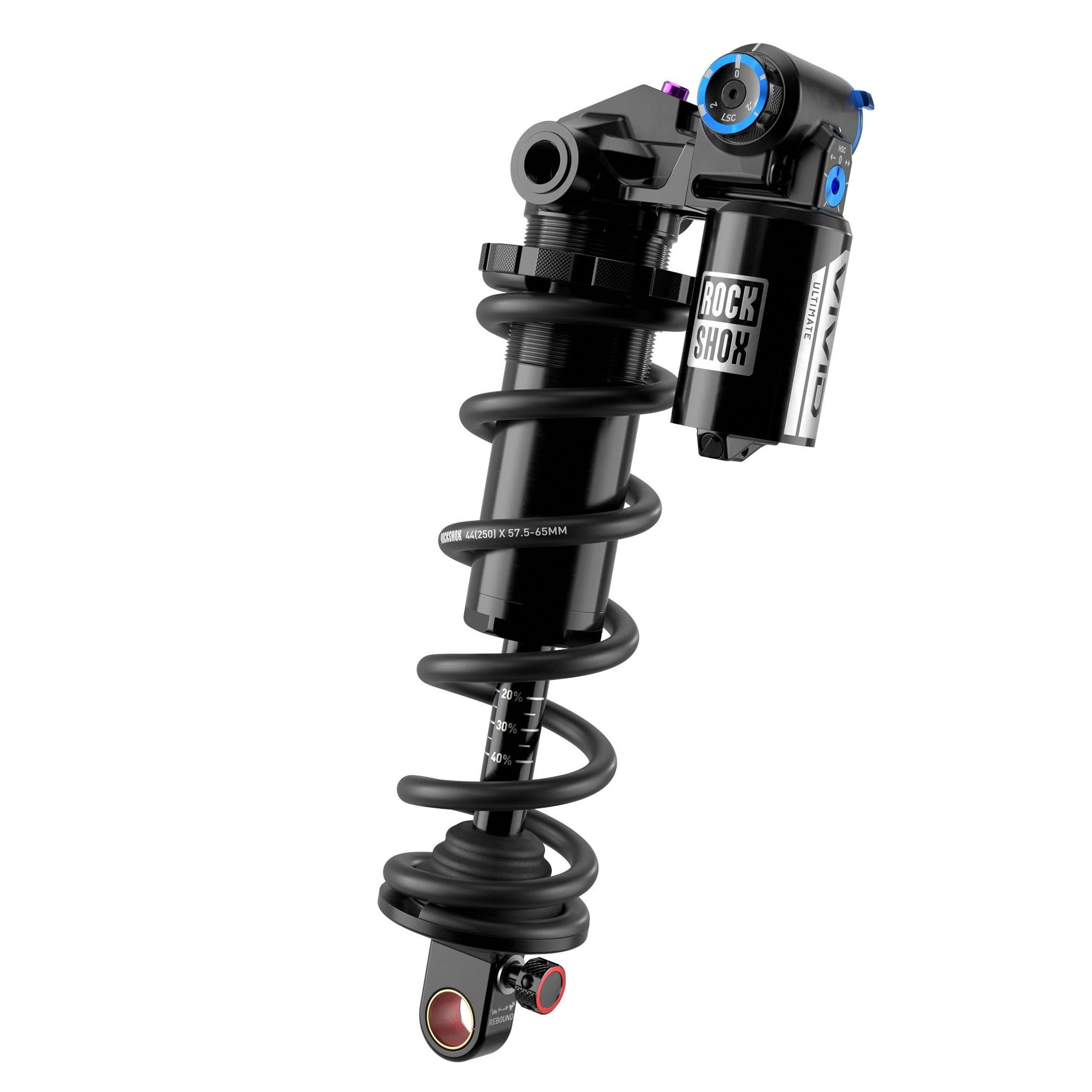RockShox Rear Shock Vivid Coil Ultimate RC2T - Standard Trunnion - D1: REB55/COMP34 185X55