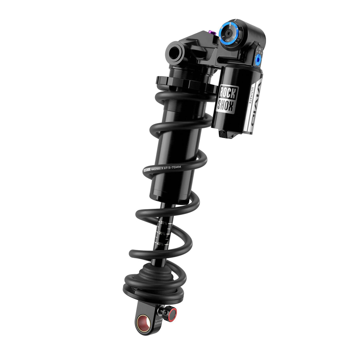 RockShox Rear Shock Vivid Coil Ultimate DH RC2 - Standard Trunnion - D1: REB55/COMP34 225X72.5