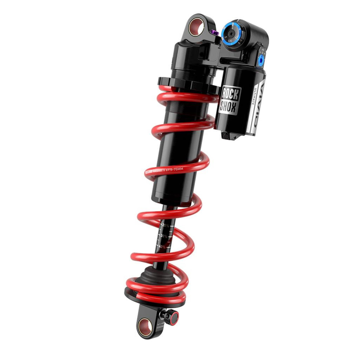 RockShox Rear Shock Vivid Coil Ultimate DH RC2 - Standard Bearing - D1: REB55/COMP37 250X75