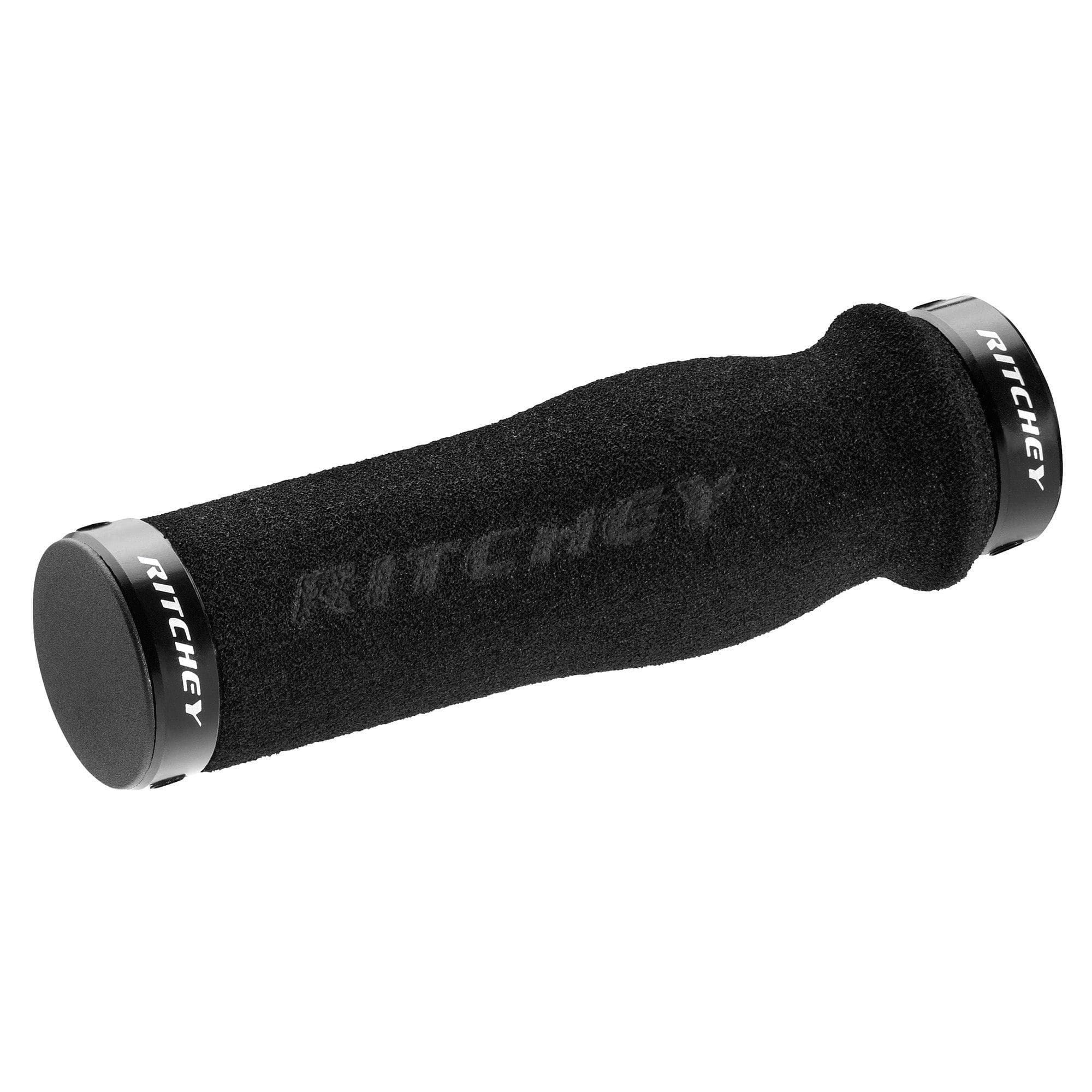 Ritchey Wcs Truegrip Ergo Neoprene Locking Mtb Handlebar Grips: Black 130Mm