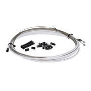 Sram Slickwire Road And Mtb Shift Cable Kit 4Mm (2X 2300Mm 1.1Mm Coated Cables, 4Mm Nylon Braided Housing, Ferrules, End Caps, Frame Protectors): White