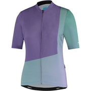 Shimano Clothing Women's; Sumire Jersey; Purple/Green; Size S
