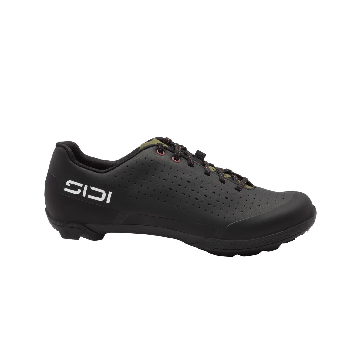Sidi Asper Laces Gravel Shoes: BLACK OLIVE GREEN 48