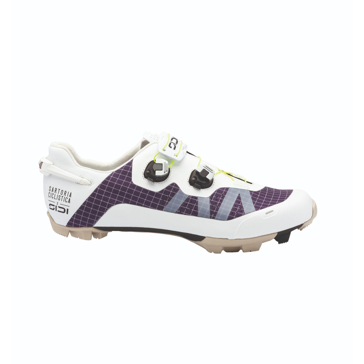 Sidi Coffee Grinder 2 Gravel Shoes: BRIGHT WHITE VIOLET 40