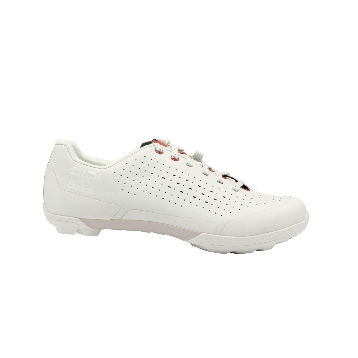 Sidi Polvere Gravel Shoes: ICE WHITE DARK RED 39.5