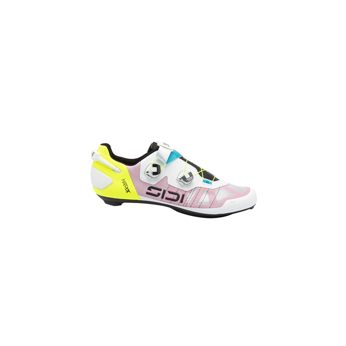 Sidi Wire 3 Road Cycling Shoes: WHITE YELLOW FLUO 42