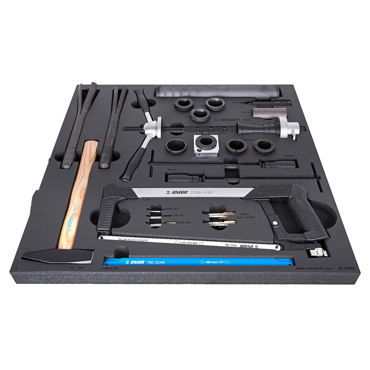 Unior Set Of Tools In Tray 2 For 2600C-Frame And Fork Tools: Blue