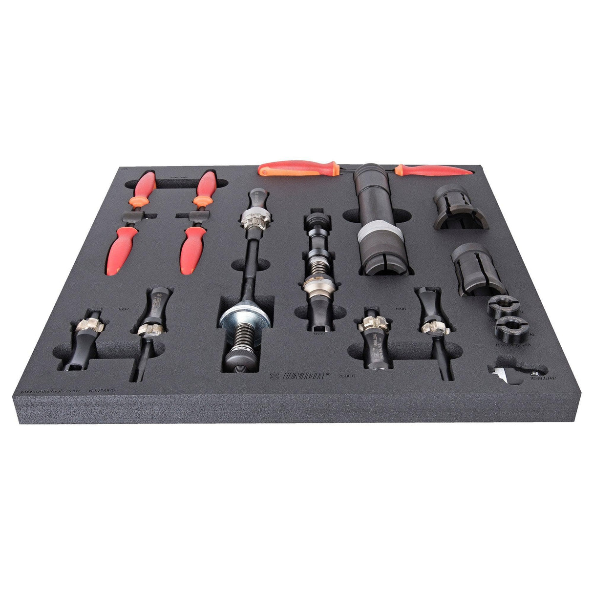 Unior Set Of Tools In Tray 3 For 2600C-Frame Preparation Tools: Red