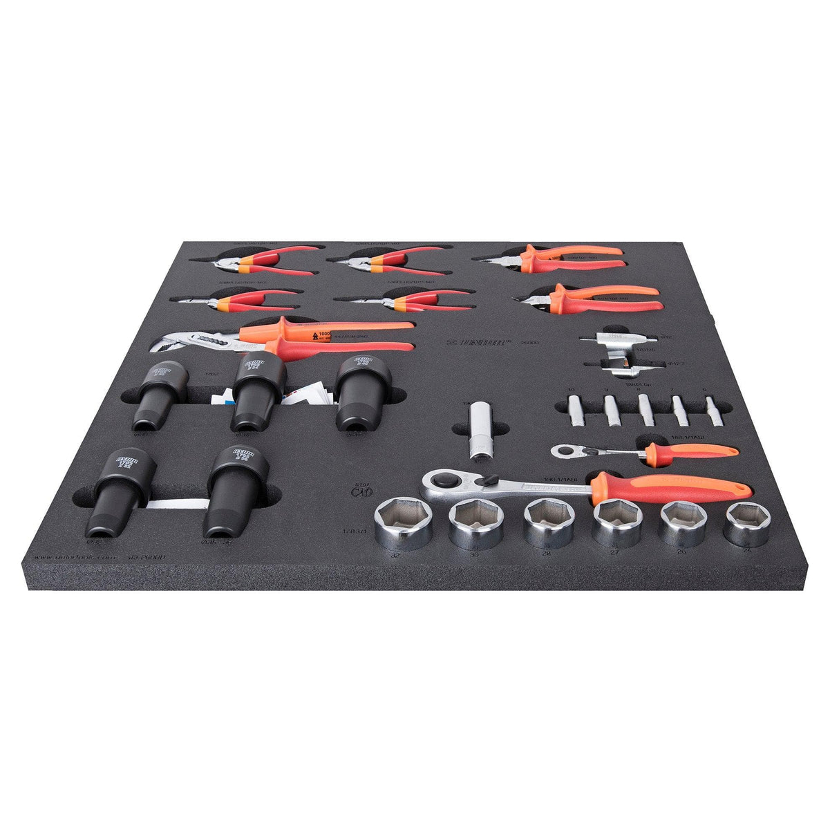 Unior Set Of Tools In Tray 3 For 2600D: Red
