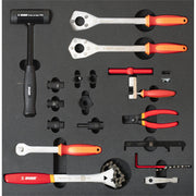 UNIOR Set Of Tools In Tray 5 For 2600A And 2600C - Drivetrain Tools 2024: BLACK 570X562X30