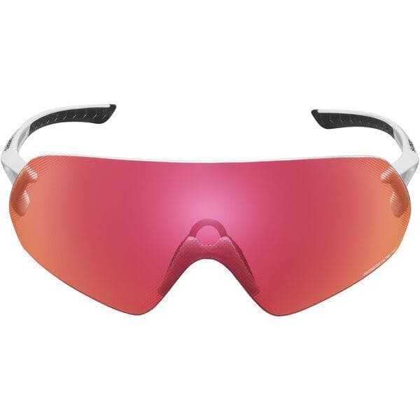 Shimano Aerolite Panoramic Glasses; Metallic White; RideScape Road Lens