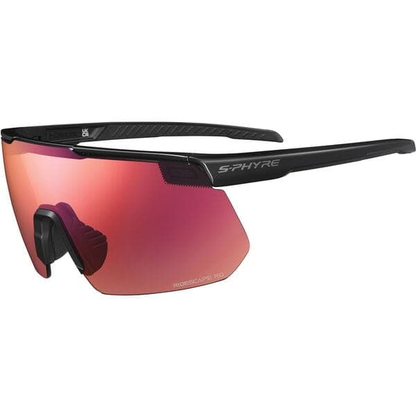 Shimano Clothing S-PHYRE Glasses; Metallic Black; RideScape Road Lens