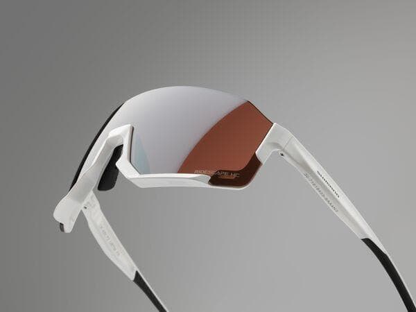 Shimano Clothing Aerolite Glasses; Metallic White; RideScape Road Lens