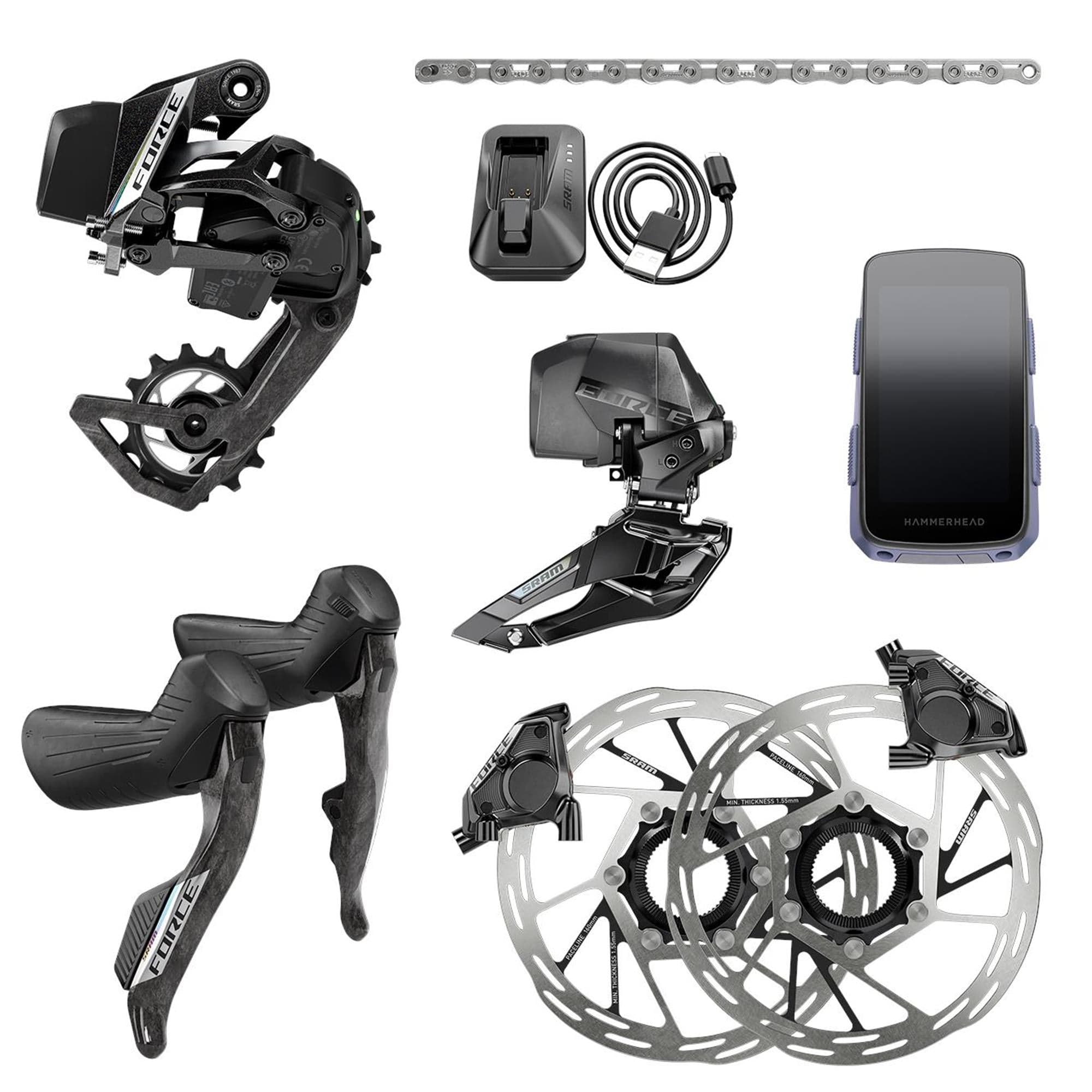 SRAM Force AXS 2X E1 Electr Hrd Groupset  inc HammerHead Karoo:
