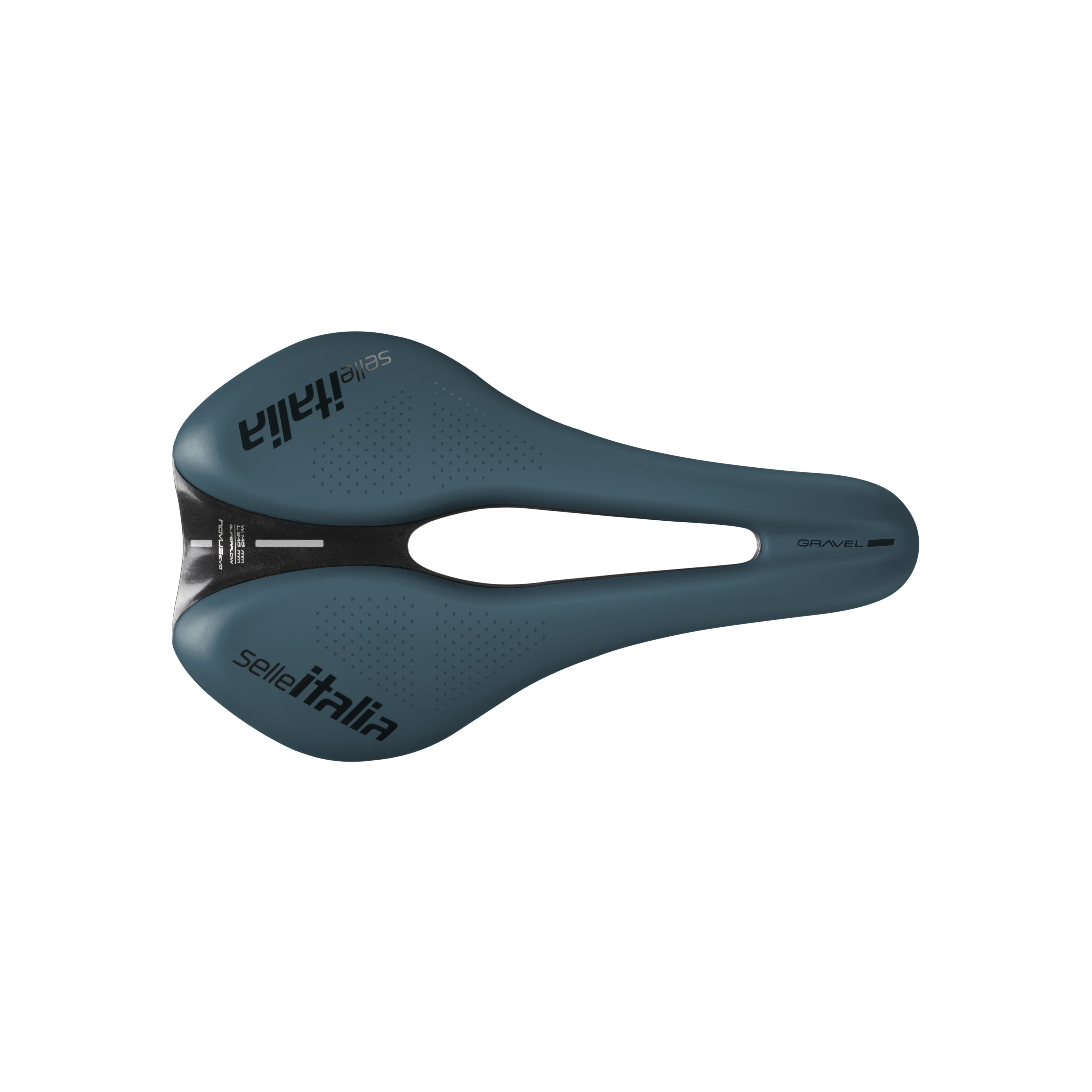 Selle Italia Novus Boost Evo Tm Superflow Gravel Saddle: Blue Granite L3